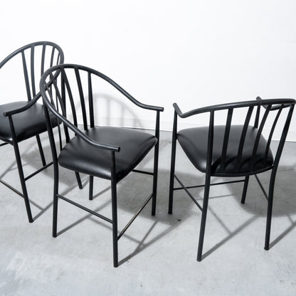 Black Cushioned Counter Stools (3 Available)