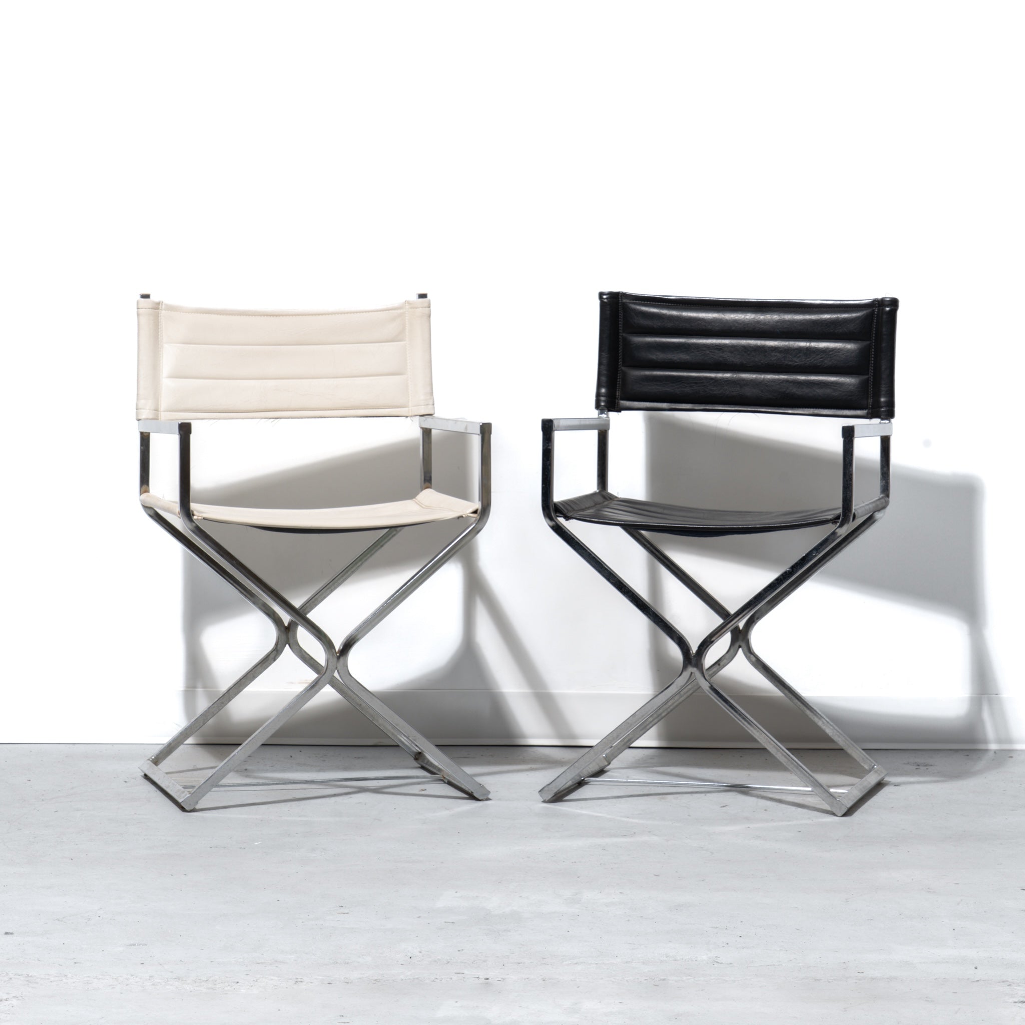 1960s White Vinyl Director Chair by Robert Kjer Jacobsen for Virtue Brothers