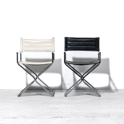 1960s White Vinyl Director Chair by Robert Kjer Jacobsen for Virtue Brothers