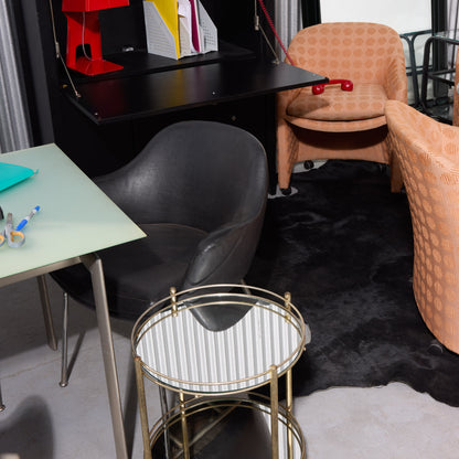 Mid-Century Modern Vinyl Leather Armchair (4 Available)