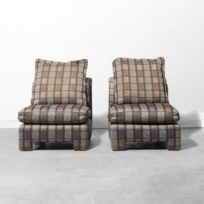 Postmodern Marge Carson Custom-Upholstered Armchairs (Set of 2)