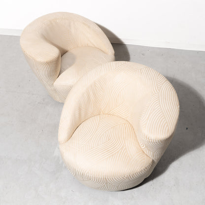 Vladimir Kagan for Weiman "Nautilus" Swivel Chairs (Set of 2)