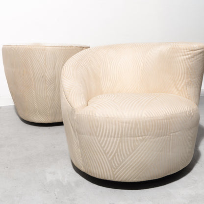 Vladimir Kagan for Weiman "Nautilus" Swivel Chairs (Set of 2)