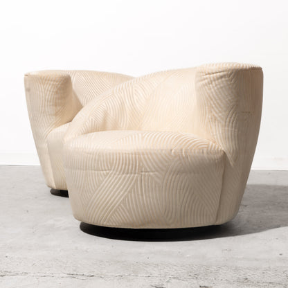 Vladimir Kagan for Weiman "Nautilus" Swivel Chairs (Set of 2)
