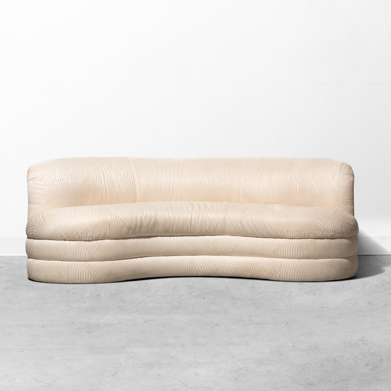 Postmodern Weiman Textured Kidney Sofa