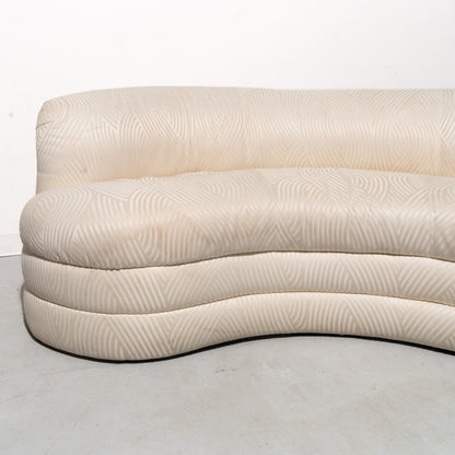 Postmodern Weiman Textured Kidney Sofa