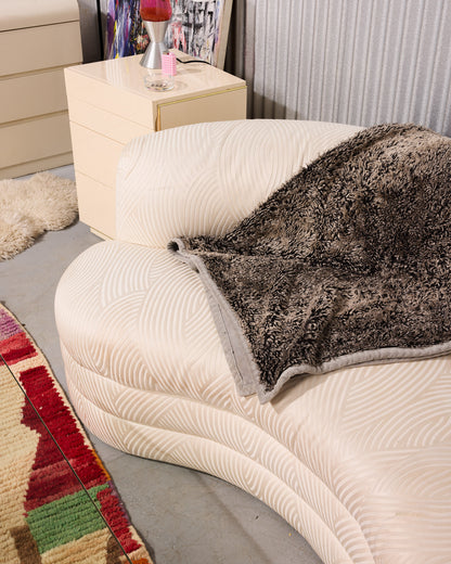 Postmodern Weiman Textured Kidney Sofa