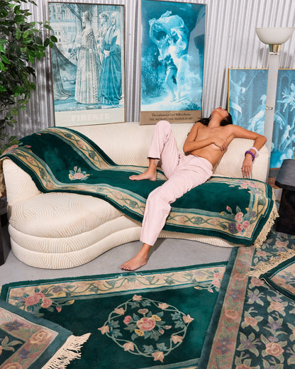 Postmodern Weiman Textured Kidney Sofa