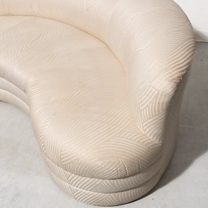 Postmodern Weiman Textured Kidney Sofa