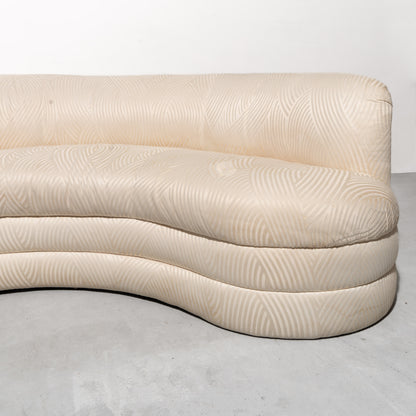 Postmodern Weiman Textured Kidney Sofa