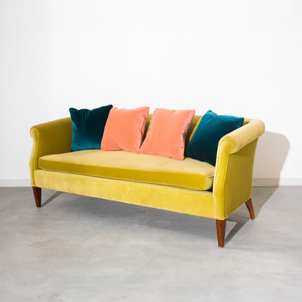 vintage velvet sofa