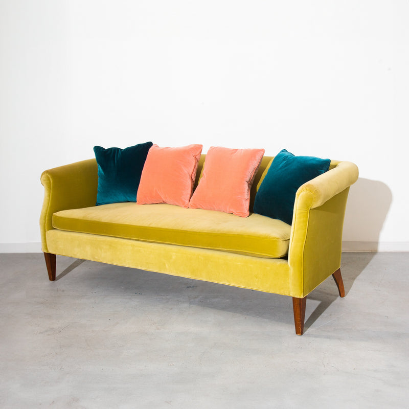 vintage velvet sofa