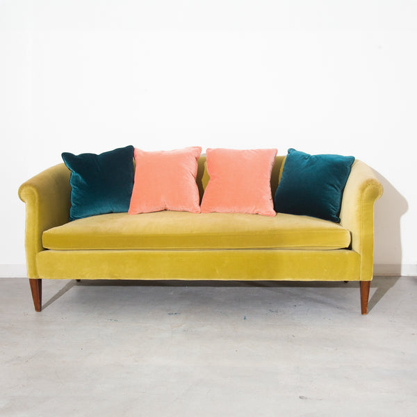 custom velvet sofa