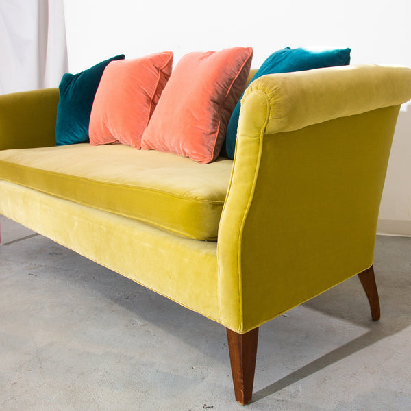 curved arm sofa