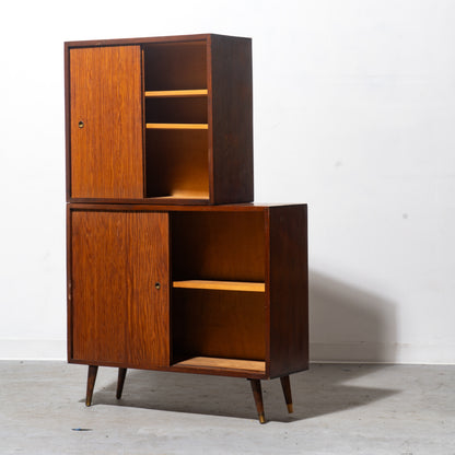 Danish Mid-Century Modern Two-Piece Teak Cabinet