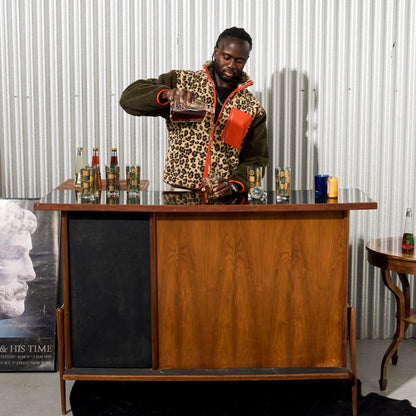 1960s Culver Carnival Turquoise and Gold Tumblers Set of 6