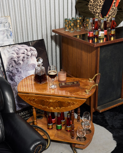 1960s Culver Carnival Turquoise and Gold Tumblers Set of 6