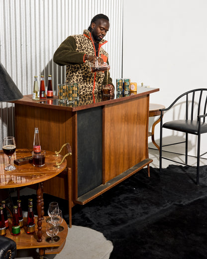 1960s Culver Carnival Turquoise and Gold Tumblers Set of 6