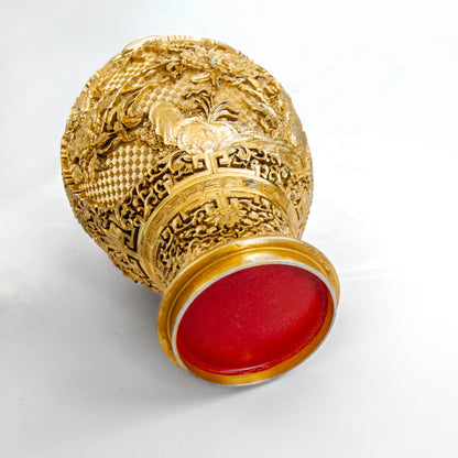 Gold Chinese Resin Vase