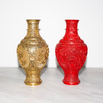 Gold Chinese Resin Vase