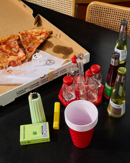 Space Age Red Glass Gemco Condiment Caddy