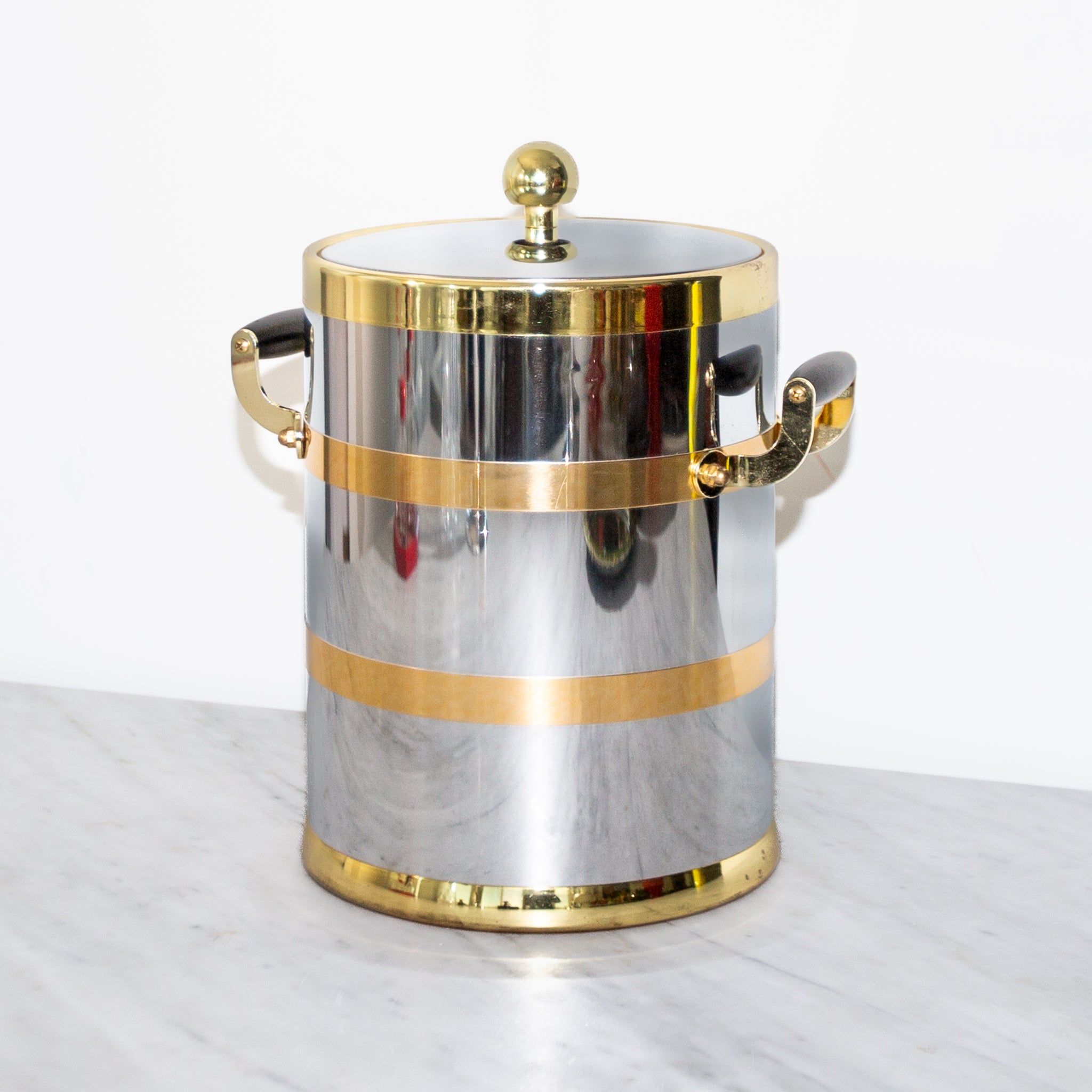 Mid-Century Modern Kraftware Dual-Toned Ice Bucket