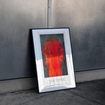 Framed Jim Dine "Cardinal" 1985 Exhibition Poster