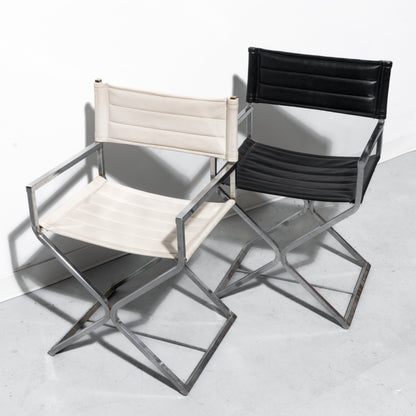 1960s White Vinyl Director Chair by Robert Kjer Jacobsen for Virtue Brothers