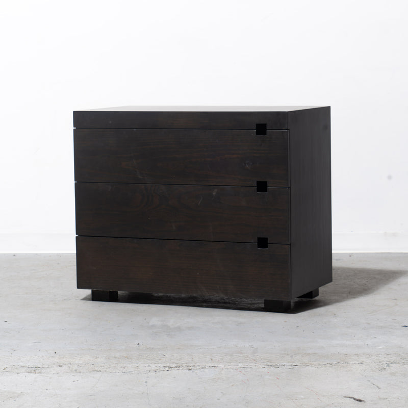 West Elm Dark Brown Square Cut-out Dresser