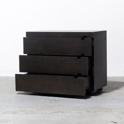 West Elm Dark Brown Square Cut-out Dresser