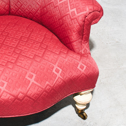 Ethan Allen Pink Tufted Armchair