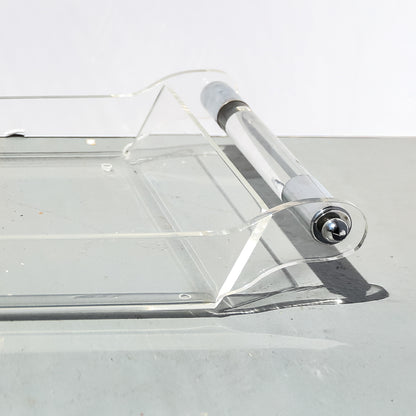 Mid-Century Modern Clear Acrylic Serving Tray