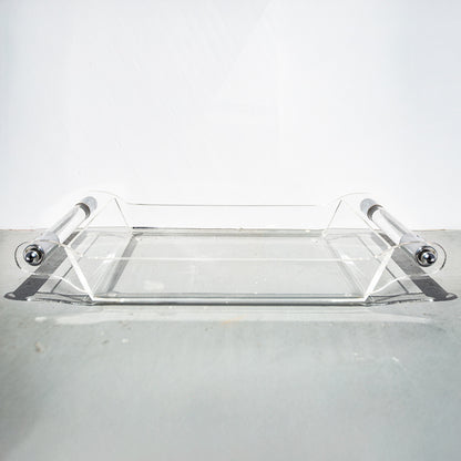 Mid-Century Modern Clear Acrylic Serving Tray