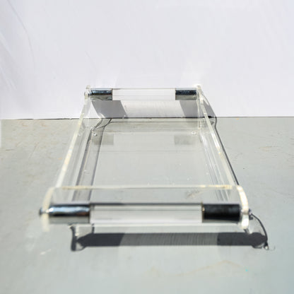 Mid-Century Modern Clear Acrylic Serving Tray