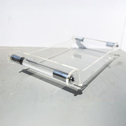 Mid-Century Modern Clear Acrylic Serving Tray