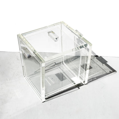 Mid-Century Modern Clear Acrylic Ice Bucket