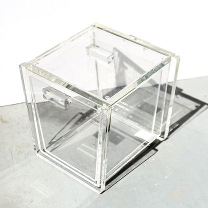 Mid-Century Modern Clear Acrylic Ice Bucket