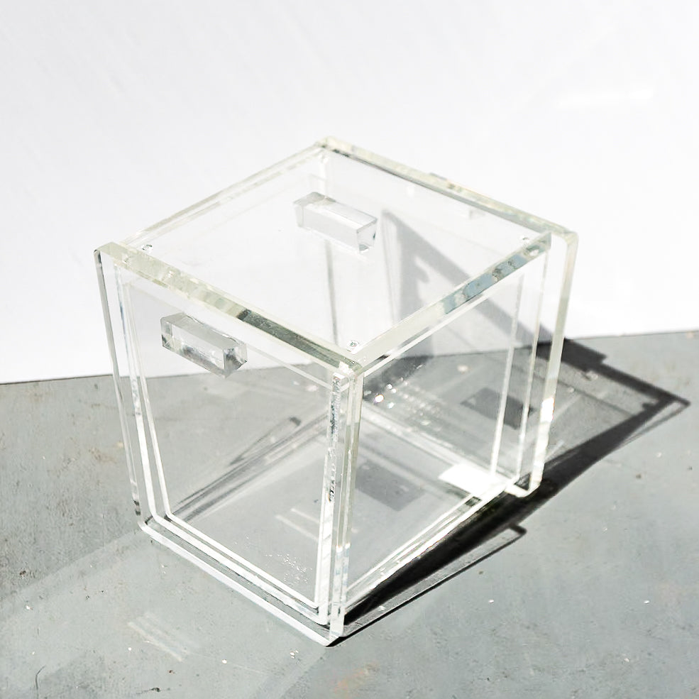 Mid-Century Modern Clear Acrylic Ice Bucket