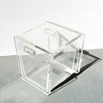 Mid-Century Modern Clear Acrylic Ice Bucket