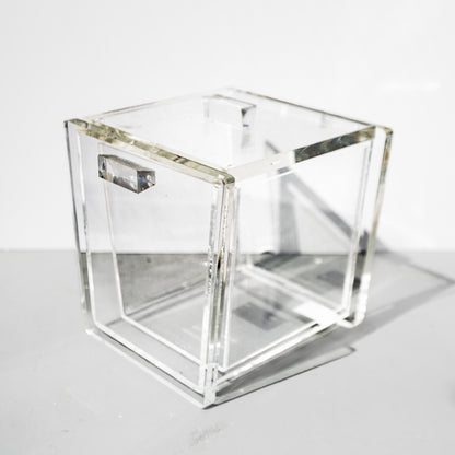 Mid-Century Modern Clear Acrylic Ice Bucket