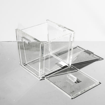 Mid-Century Modern Clear Acrylic Ice Bucket
