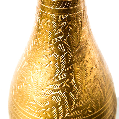 Etched Brass Vase