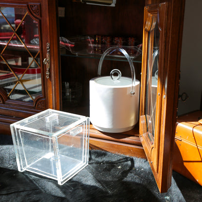 1970s Bucket Brigade Leather Ice Bucket