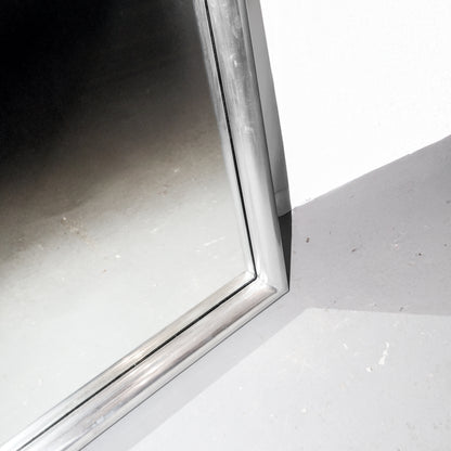 Large Mid-Century Modern Chrome Mirror
