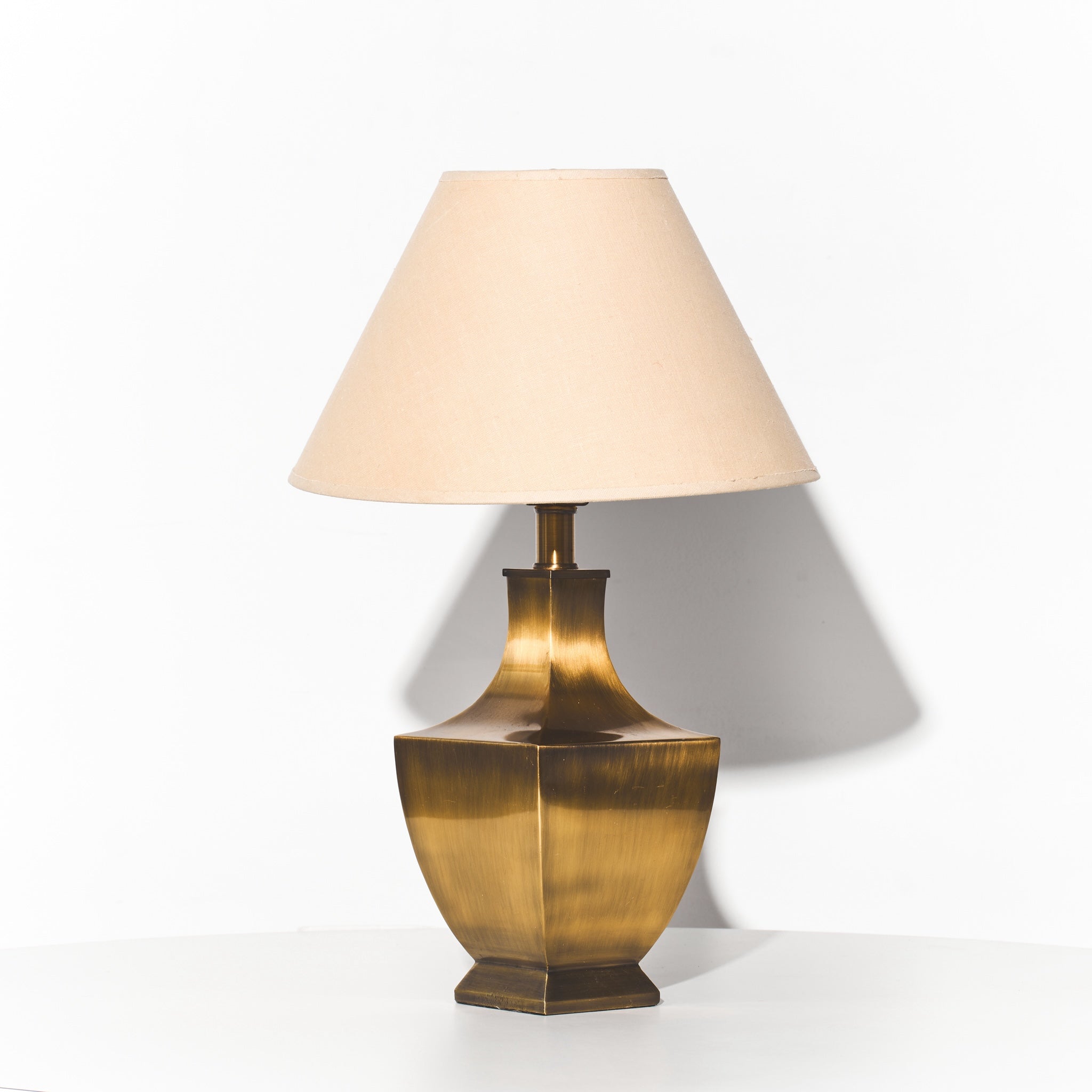 Brass Beveled Lamp