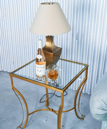 Brass Beveled Lamp