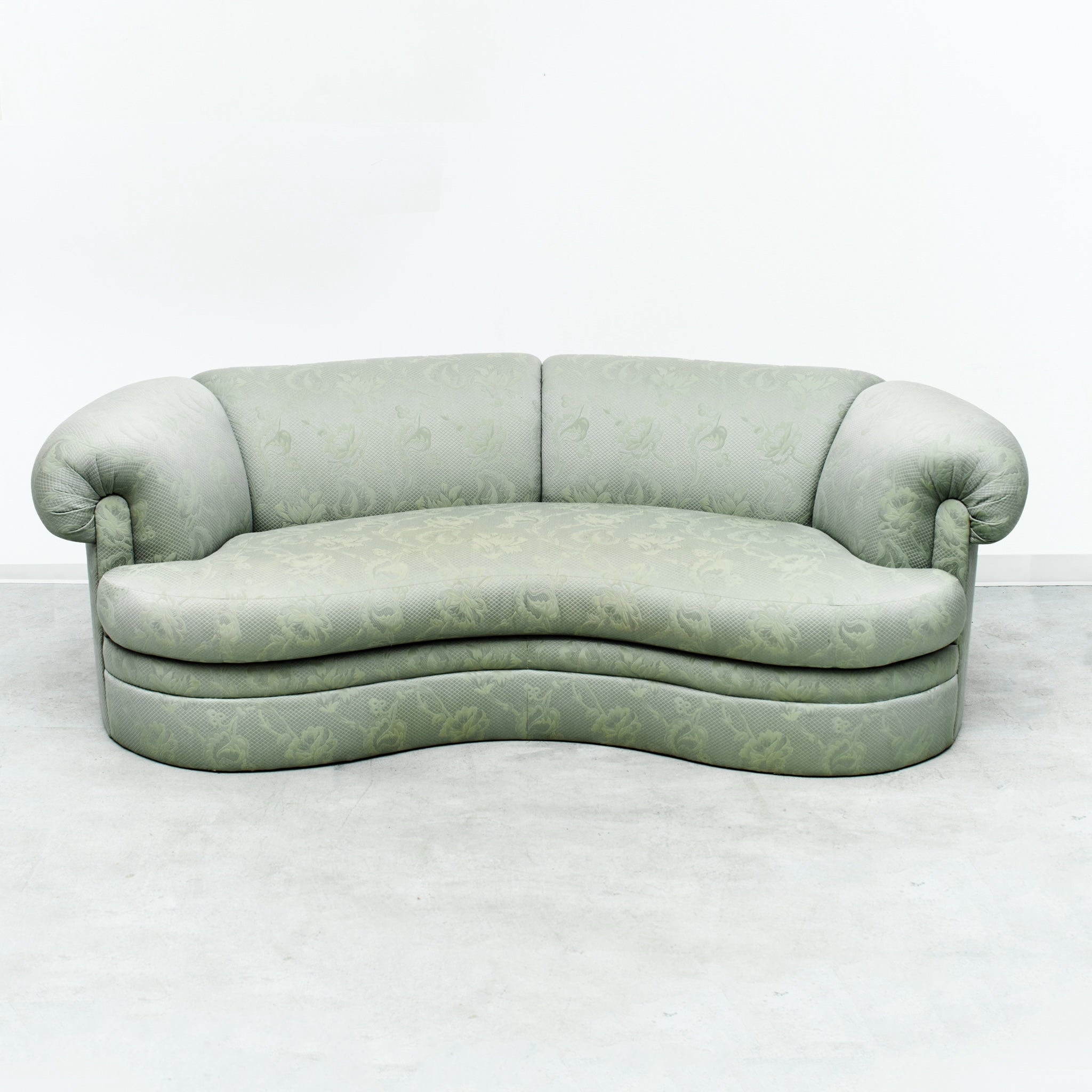 vintage curved sofa