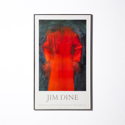 Vintage Jim Dine "Cardinal" poster from the 1985 Smithsonian Exhibition
