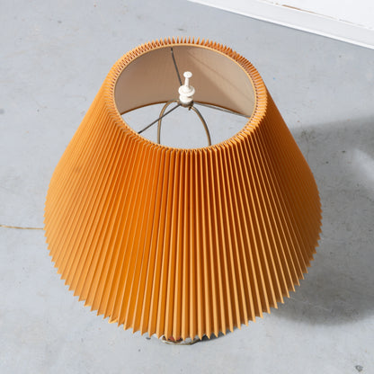 Asian Painted Porcelain Ginger Jar Lamp with Orange Shade