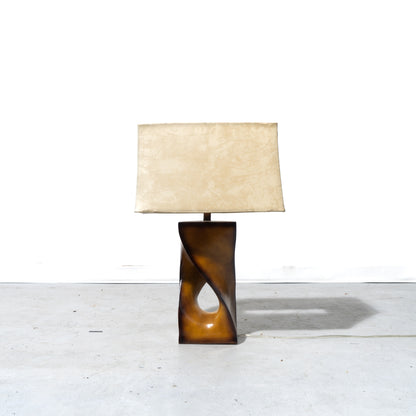 Carved Solid Hardwood Sculptured Lamps (2 Available)